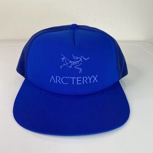 Arc'teryx Trucker Hat Cap Blue Snapback Techwear Flat Brim Men's